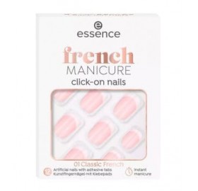 Essence Manicure Click & Go Nails 01 Classic French - Essence Manicure Click & Go Nails 01 Classic French