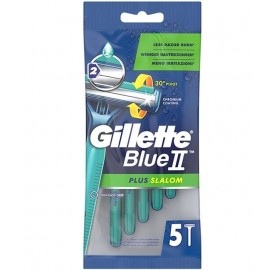 Gillette Blue Ii Plus Slalom 5 Unidades - Gillette Blue II Plus Slalom 5UD