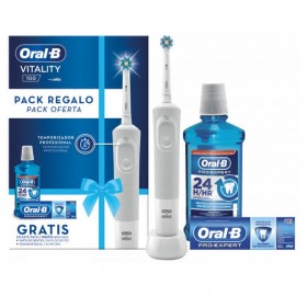 Oral-b Pack Regalo Cepillo vitality+pasta Pro-Expert 75+ enjuague 500 ml - Oral-b pack regalo cepillo vitality+pasta pro-expert 75+ enjuague 500 ml