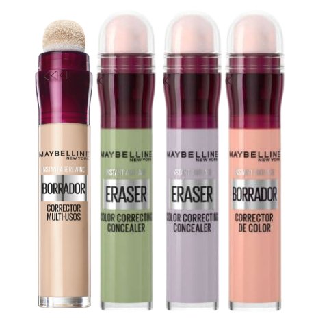 Corrector borrador Maybelline en 4 tontalidades