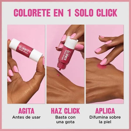 Revlon Glimmer Blush Drops Aplicación