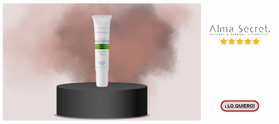 Alma Secret Anti-Aging Eye Cream con cafeína, aguacate y té verde