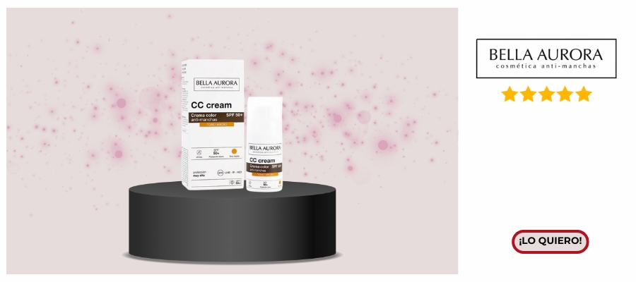 Bella Aurora CC Cream Color SPF50 con dosificador