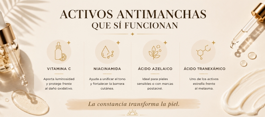 activos-despigmentantes-aptos-en-verano-perfumerias-laguna activos despigmentantes que sí funcionan