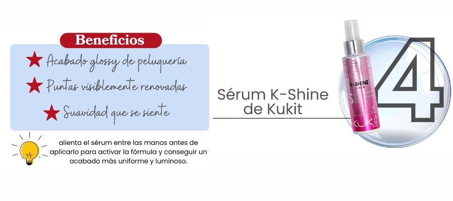 serum k-shine de kukit sérum K-Shine de Kukit acabado de peluquería y puntas selladas