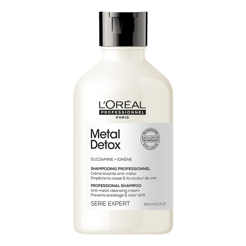 El champú Metal Detox de L'Oréal Professionnel está diseñado para limpiar y eliminar suavemente las partículas metálicas del cabello.