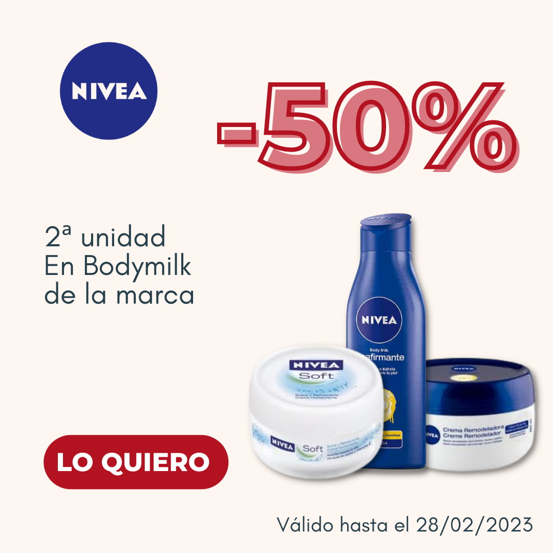 2ª Unidad -50% en Bodymilk Nivea