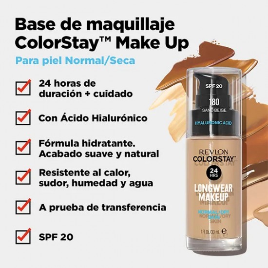 Revlon Colorstay Makeup Normal/Seca 180 Sand Beige 3