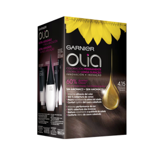 Tinte Pelo Garnier Olia N4,15 Chocolate 0