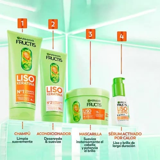 Acondicionador Fructis Liso Keratina 200Ml 3