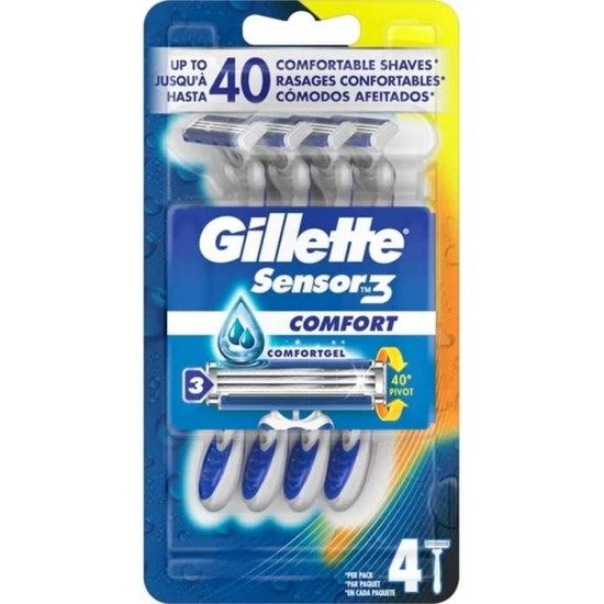 Gillette Sensor-3 4 uds 0