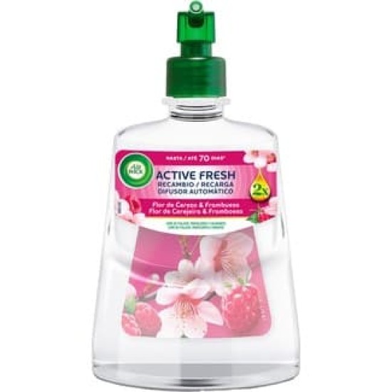 Air Wick Recambio Ambientador 24/7 Active Fresh Flor de Cerezo & Framburesa 228Ml 0