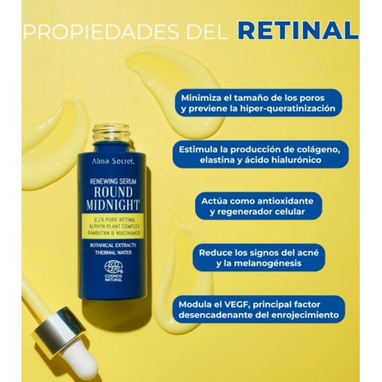 ALMA SECRET Sérum con Retinal puro Round Midnight 0,1% 30ml 2