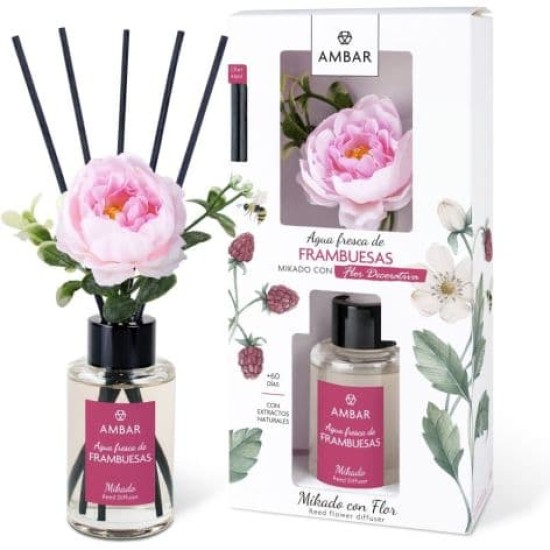 Ambientador Ambar Mikado Flor Agua Fresca de Frambuesas 75Ml 0