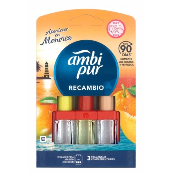 Ambientador Ambipur 3Volution Atardecer en Menorca Recambio 20ml 0