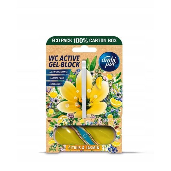 Ambientador Ambipur Wc Active Gel-Block Citrus & Jazmín 0