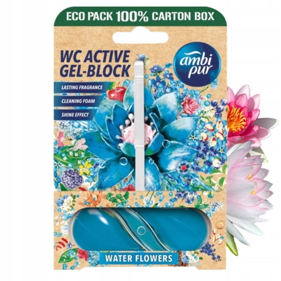 Ambientador Ambipur Wc Active Gel-Block Water Flowers 0