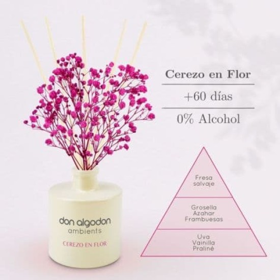 Ambientador Don Algodón Mikado Cerezo en Flor 55 Ml 1