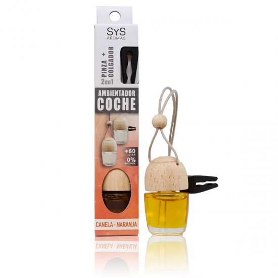 Ambientador S&S Coche +Pinza Canela Naranja 7Ml 0