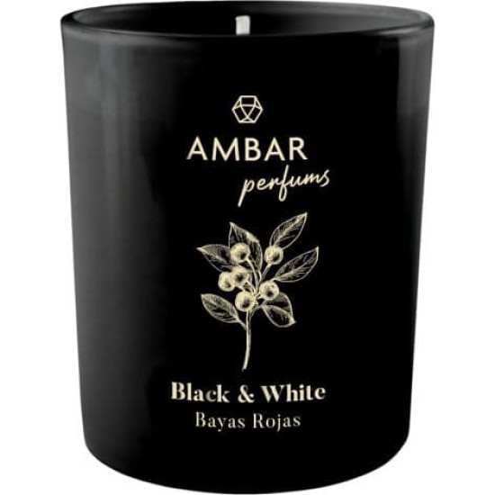 Ambientador Vela Black & White Bayas Rojas 125Gr 0