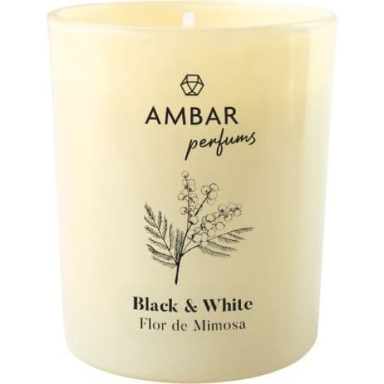 Ambientador Vela Black & White Flor de Mimosa 125G 0