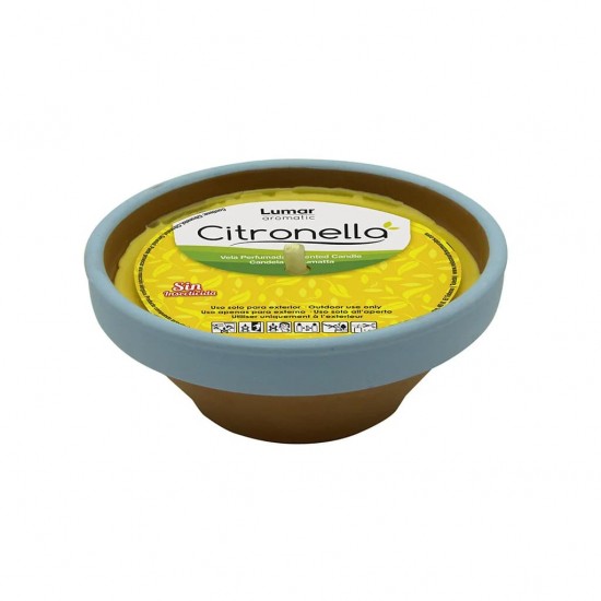 Ambientador Vela Citronela Vaso Terracota Grande 300gr 0