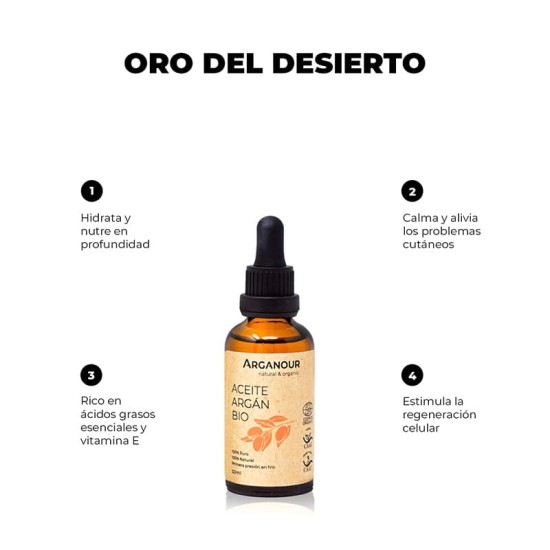 Arganour Aceite de Argán 100% Puro 50ml 1
