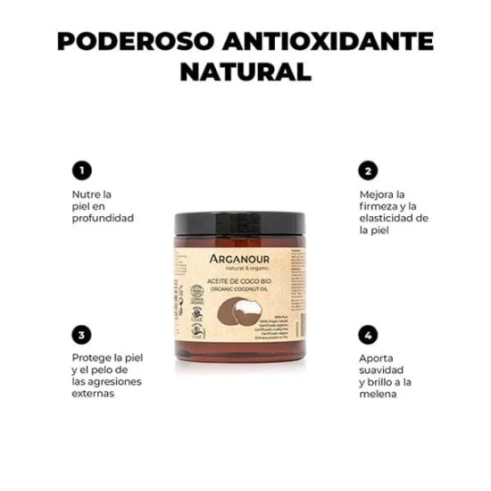 Arganour Aceite de Coco Ecológico 250Ml 1