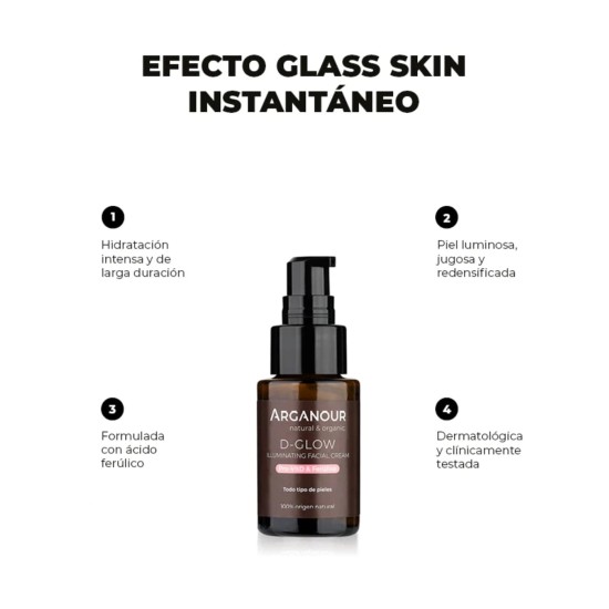 Arganour Crema facial iluminadora D-Glow 30ml 1