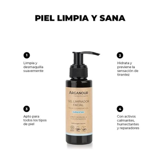 Arganour Gel Limpiador Facial 100Ml 1