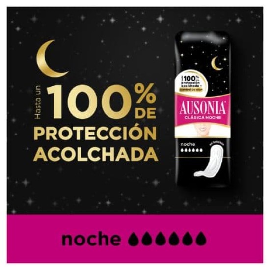 Ausonia Noche Clásica Compresas 10 Und 1