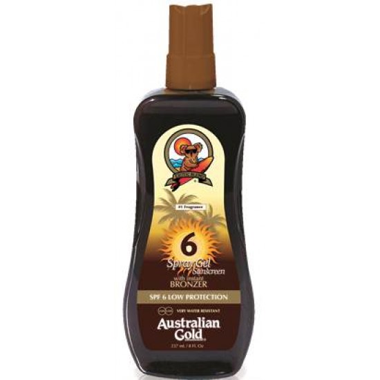 Australian Gold Spf 6 Spray Gel W Broncer 237 Ml 0