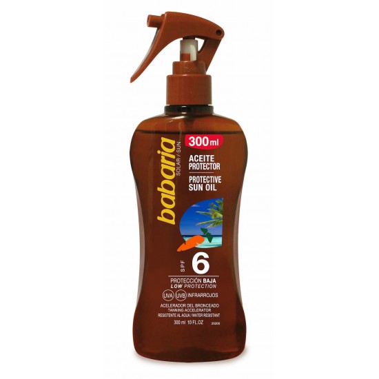 Babaria Solar Sun Aceite Protector SPF6 300Ml 0