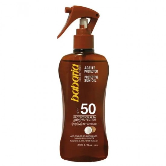 Babaria Solar Sun Aceite Protector Spf50 200Ml 0