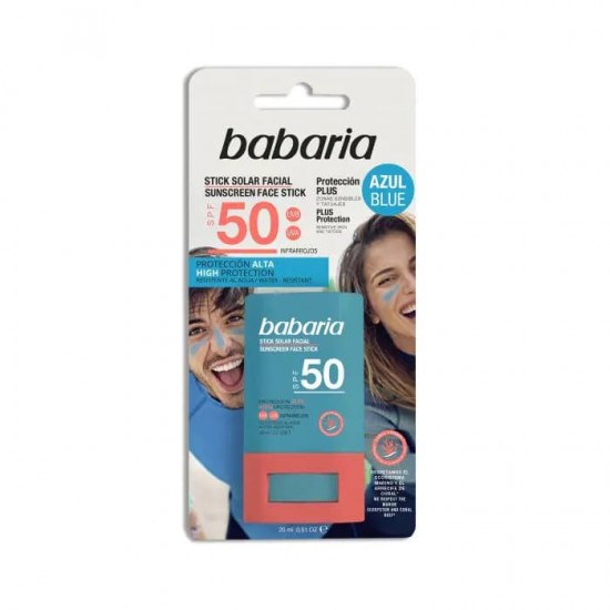 Babaria Stick Facial Solar Azul SPF50 0
