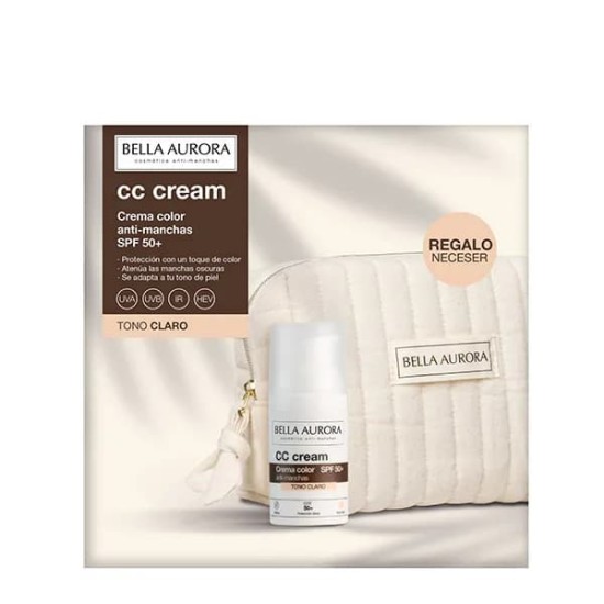 Bella Aurora CC Cream Claro Spf50+ 30ml + Neceser 2