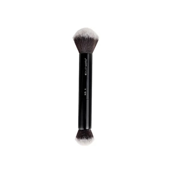 Brushworks Double Ended Powder And Buff Brush 0