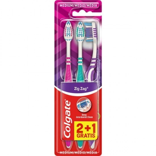 Cepillo Colgate Zigzag medio 2+1 gratis 0