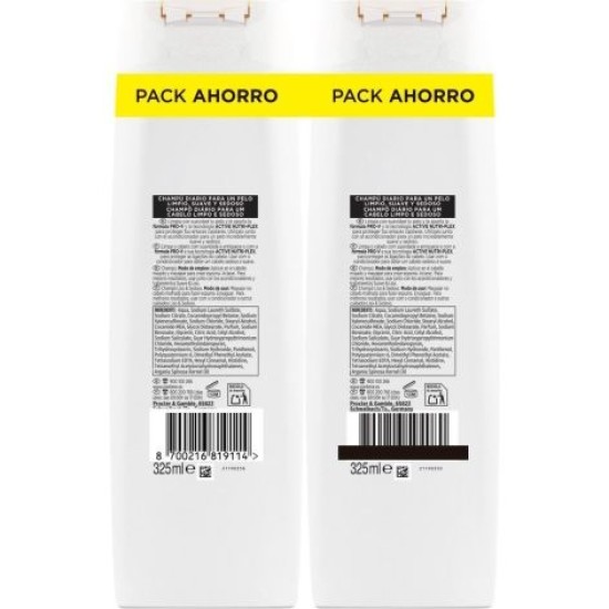 Champú Pantene Suave y Liso Duplo 2 x 325 ml 1