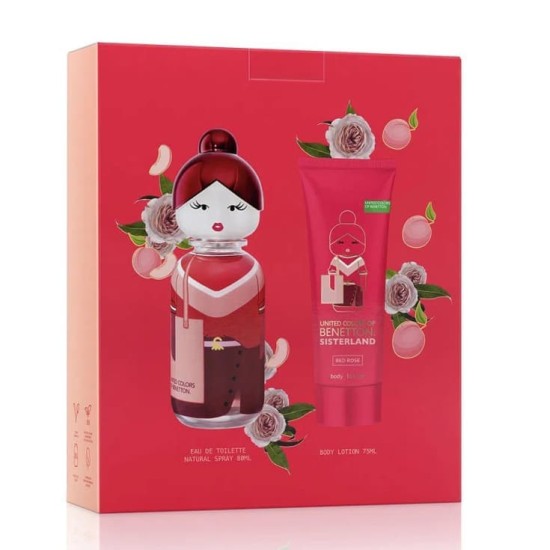 Colonia Benetton Sisterland Red Rose Estuche 80ml + body 1