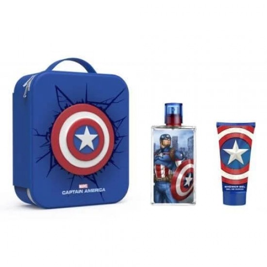 Estuche neceser Capitán América 100 ml+Gel 60 0