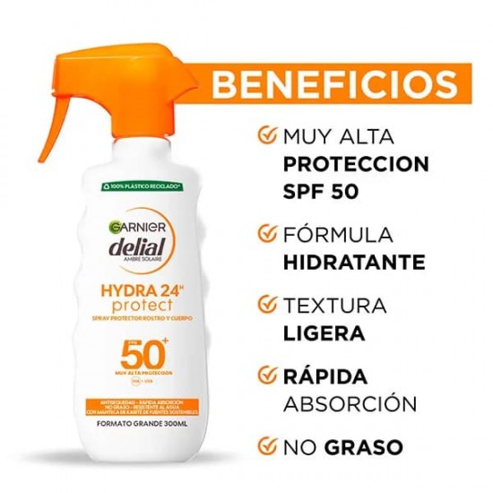 Delial Hydra 24H Protect Spray Spf50 270Ml 2