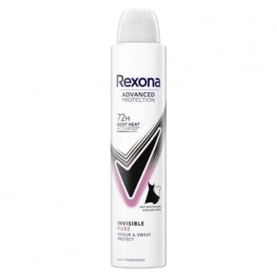 Desodorante Rexona Invisible Pure Spray 200Ml 0