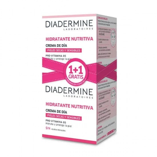 Diadermine Crema Hidratante Nutritiva Día 2X50ml 0