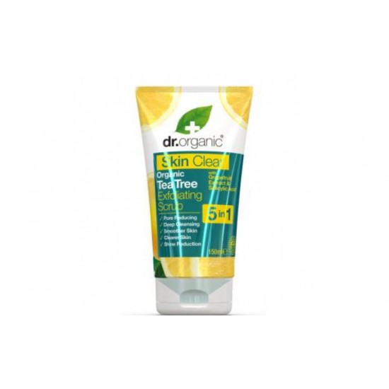 Dr Organic Tea Tree Exfoliante Facial 150Ml 0