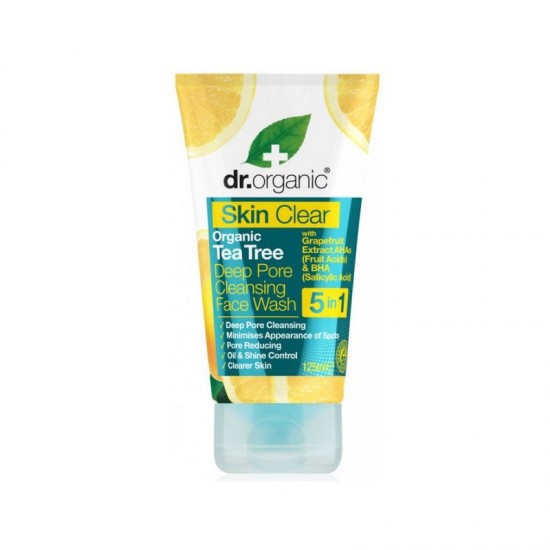 Dr Organic Tea Tree Limpiador Facial 125Ml 0