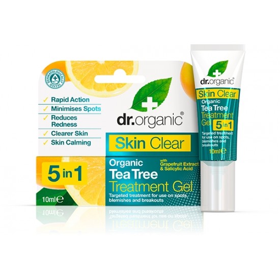 Dr Organic Tea Tree Tratamiento Gel 10Ml 0