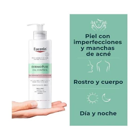 Eucerin DermoPure Oil Control Gel Limpiador Triple Efect 400Ml 1