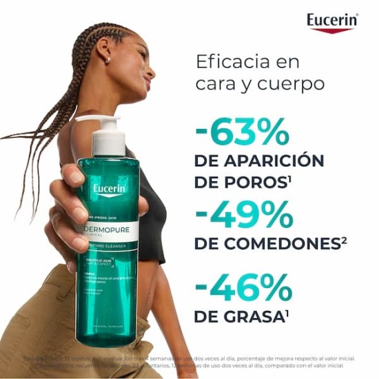 Eucerin DermoPure Oil Control Gel limpiador 400ml 6