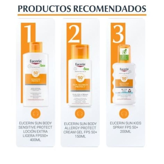 Eucerin Sensitive protect kids sun gel-crema spf50+ 200ml 3